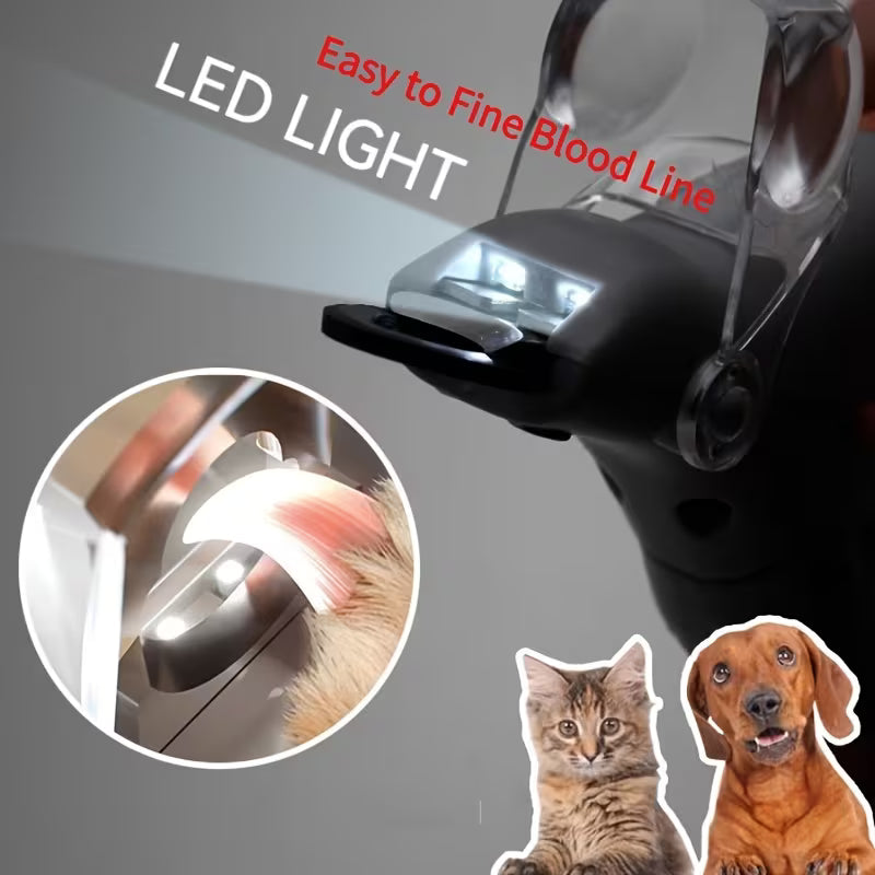 Tagliaunghie Professionale con Luce LED per Cani e Gatti